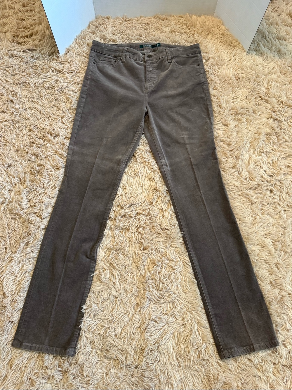 Green label Lauren by Ralph Lauren Women's Gray Straight-Leg Jeans